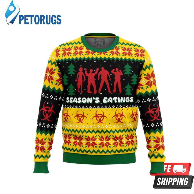 Season's Eatings Zombie Ugly Christmas Sweaters