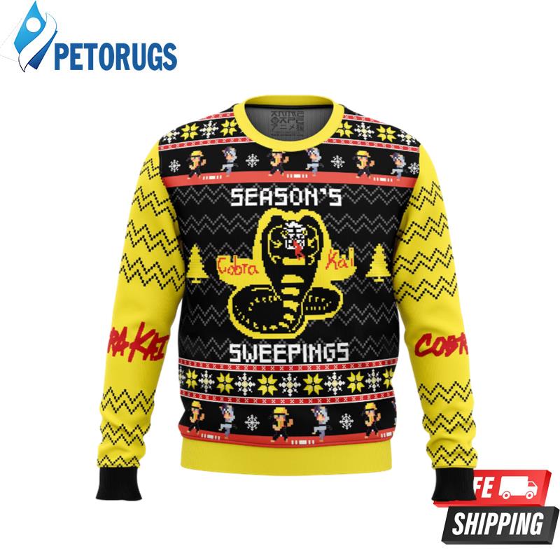 Season's Sweepings Cobra Kai Ugly Christmas Sweaters