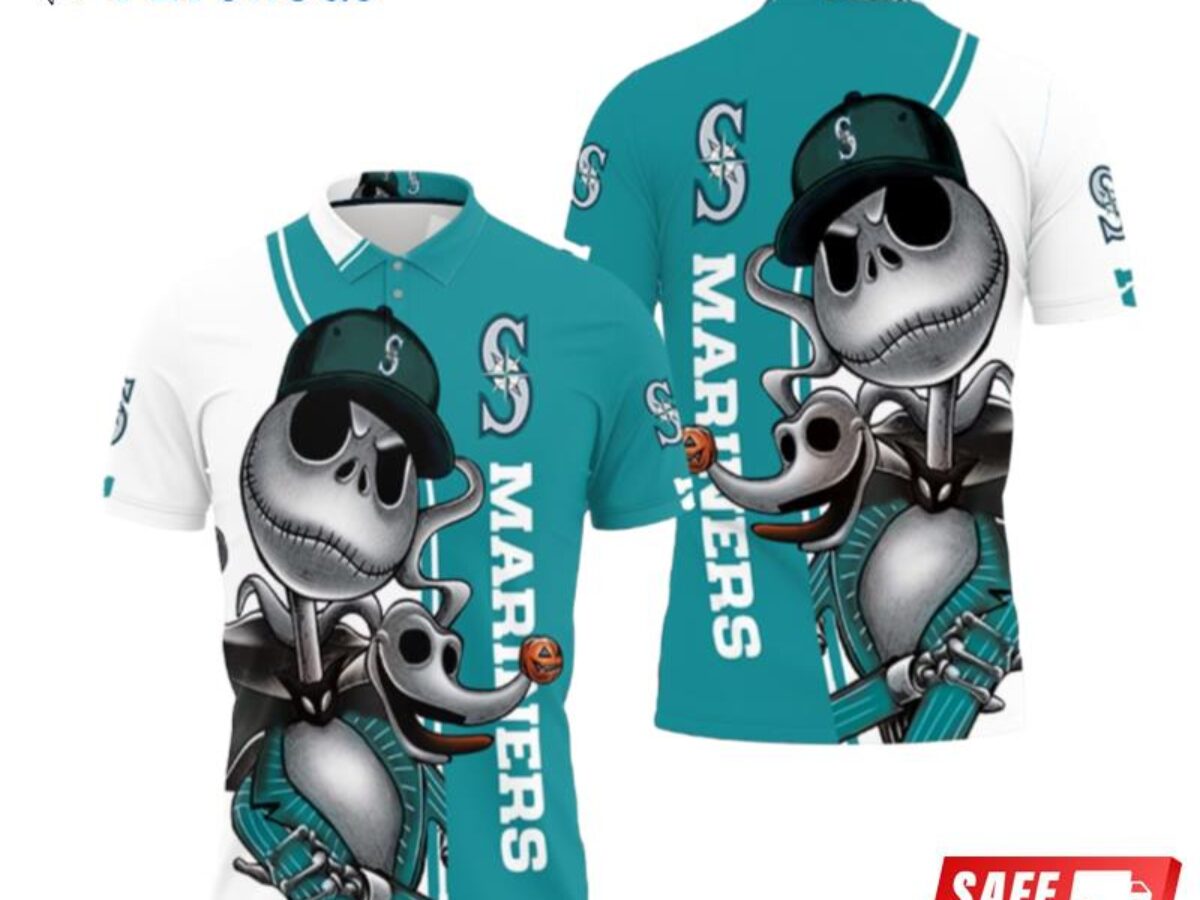 Seattle Mariners Mlb Fans Skull Polo Shirts - Peto Rugs