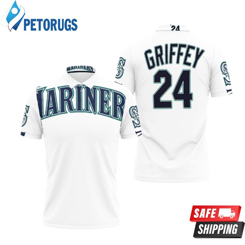 Seattle Mariners Ken Griffey Jr 24 2020 Mlb White Inspired Polo Shirts