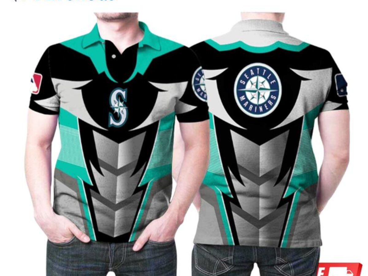 Seattle Mariners Black N White 3D Baseball Jersey Shirt - Bring