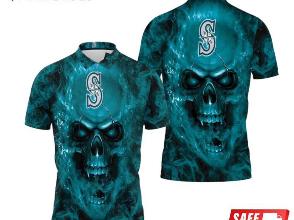 Seattle Mariners Mlb Fans Skull Polo Shirts - Peto Rugs