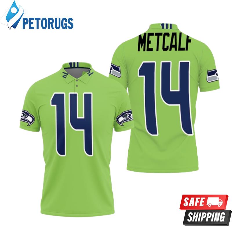 Seattle Seahawks D K Metcalf Green Color Rush Legend Inspired Polo