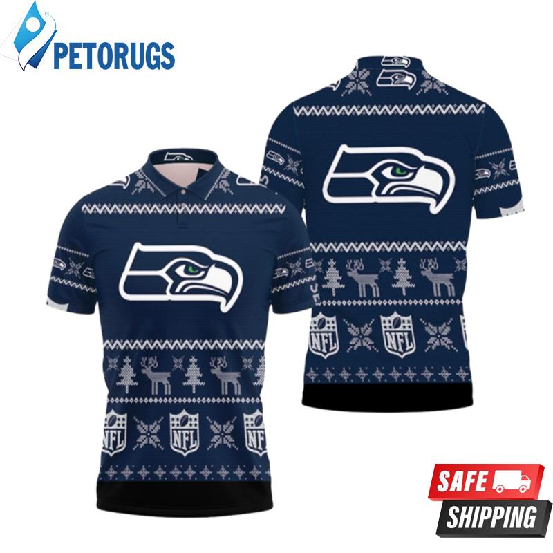 Seattle Seahawks Nfl Ugly Sweat Christmas Polo Shirts