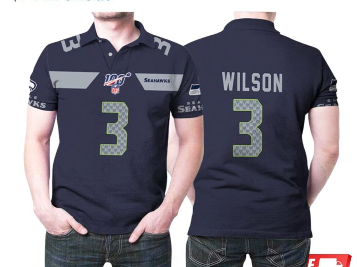 Seattle Seahawks 100th NFL 3D Polo Shirt - T-shirts Low Price