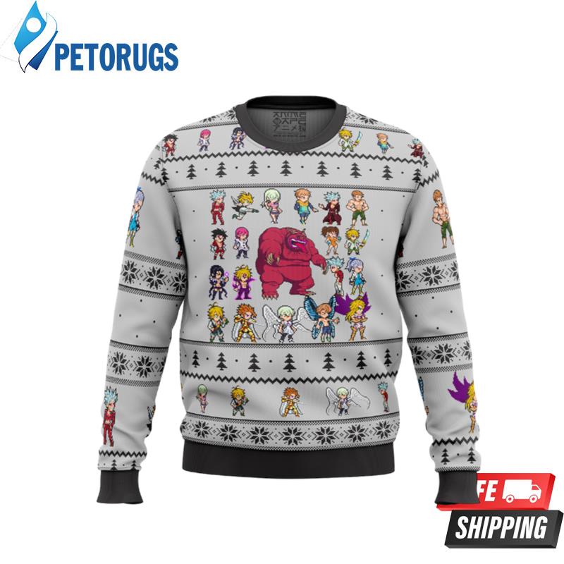 Seven Deadly Sins Sprites Ugly Christmas Sweaters - Peto Rugs