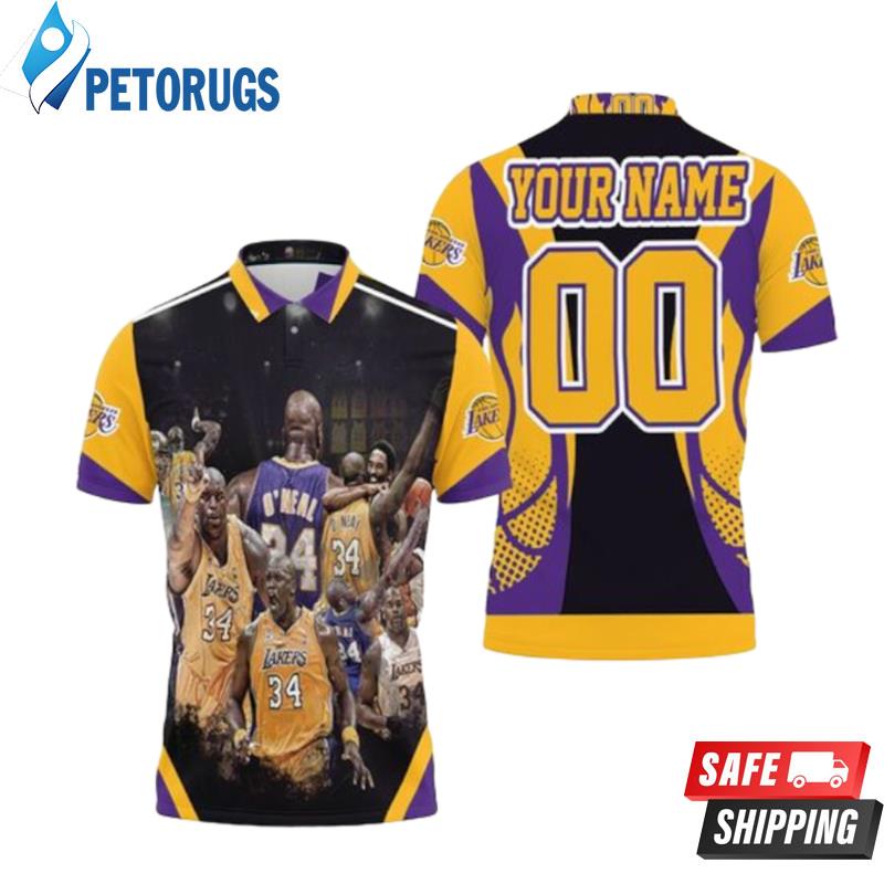 Shaquille Oneal 34 Los Angeles Lakers For Fans Personalized Polo Shirts