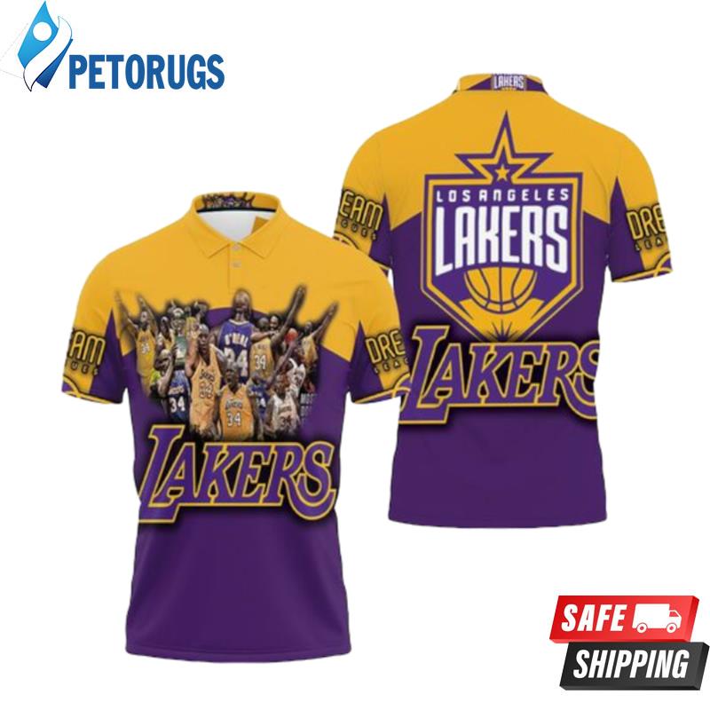Shaquille Oneal 34 Los Angeles Lakers Nba Western Conference Polo Shirts