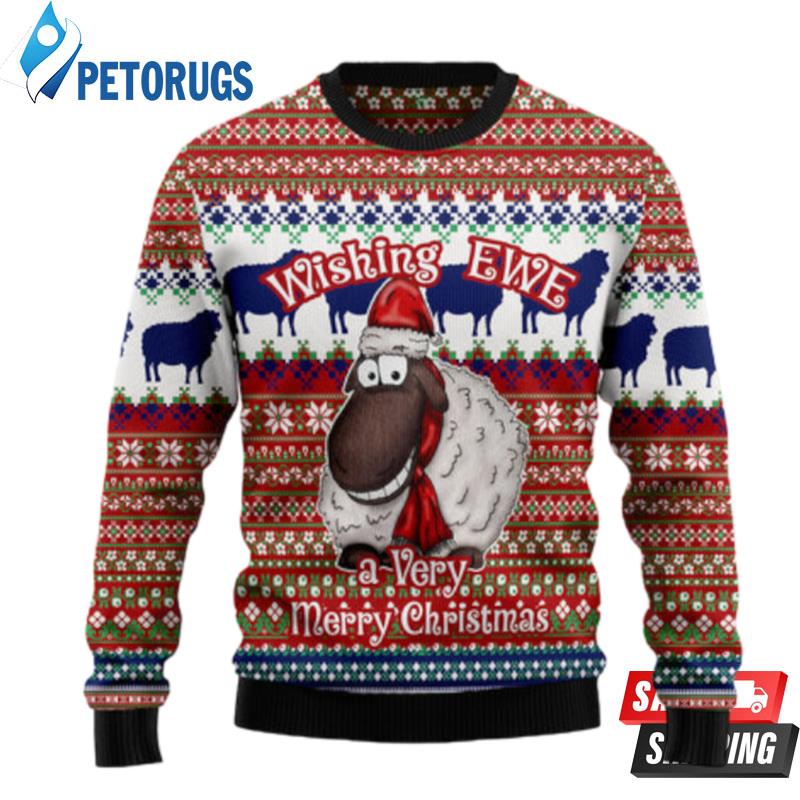 Sheep Wishing Ewe Ugly Christmas Sweaters