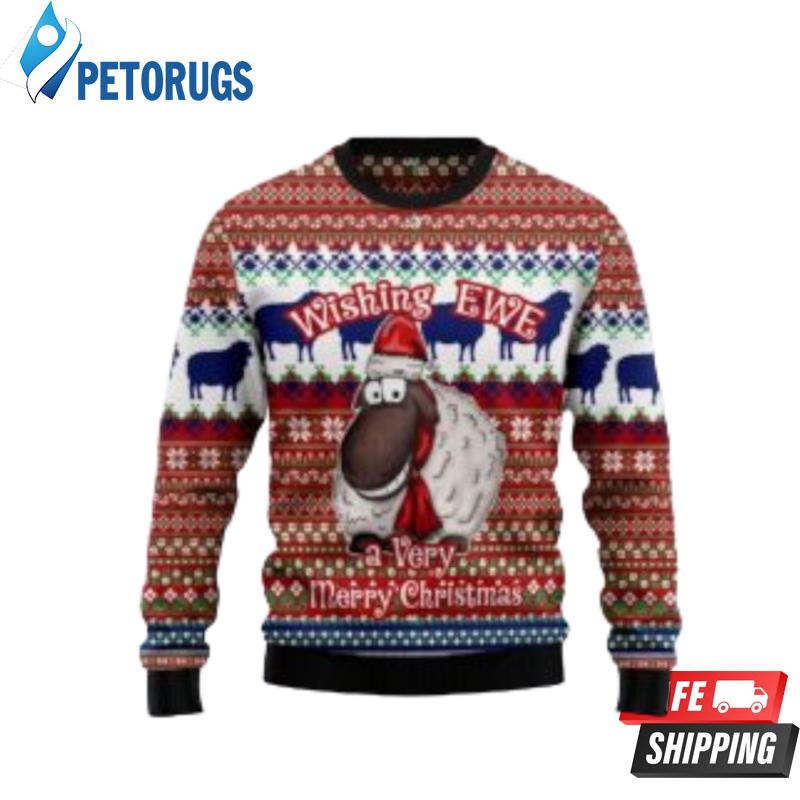 Sheep Wishing Ewe Ugly Christmas Sweaters