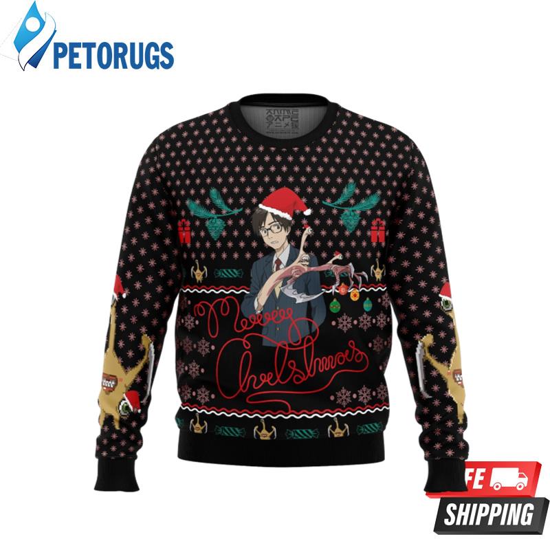 Shinichi Izumi Parasyte Ugly Christmas Sweaters