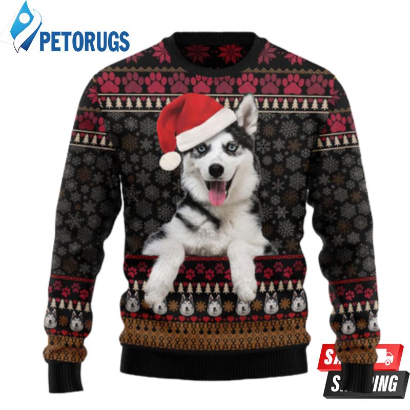 Siberian Husky Christmas HZ112613 unisex womens & mens, couples matching, friends, funny family ugly christmas holiday sweater gifts (plus size available) Ugly Christmas Sweaters