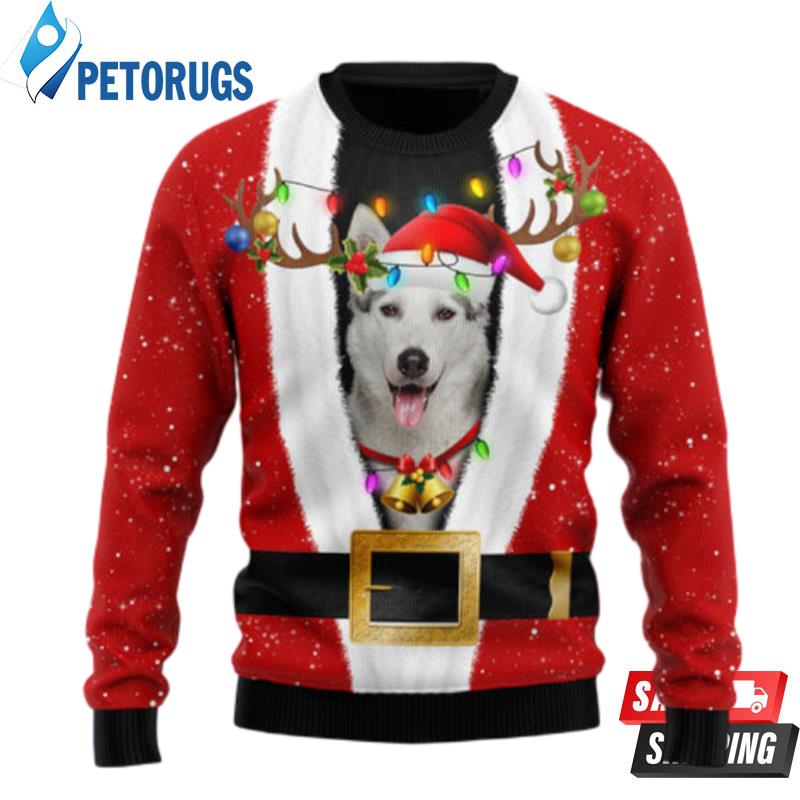 Siberian husky outlet christmas sweater