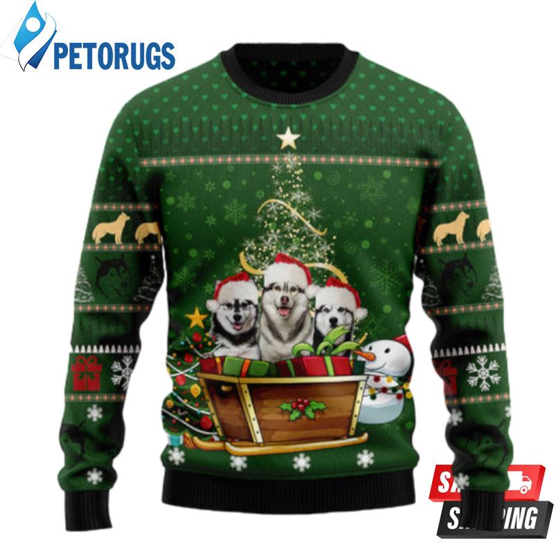 Siberian Husky Group Xmas Ugly Christmas Sweaters