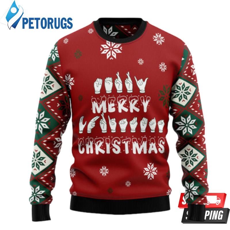 Sign Language Merry Christmas Ugly Christmas Sweaters