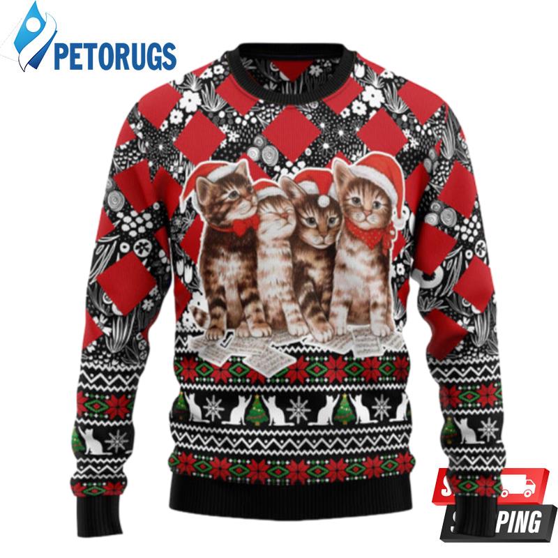 Singing Cats Kitten Ugly Christmas Sweaters