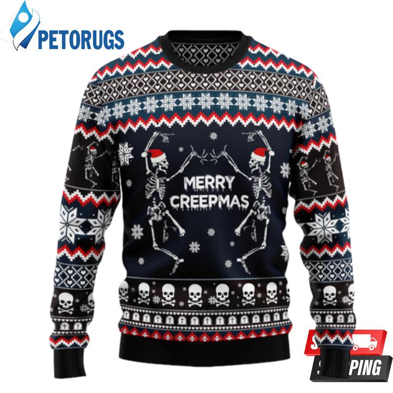Skeleton Merry Creepmas Ugly Christmas Sweaters