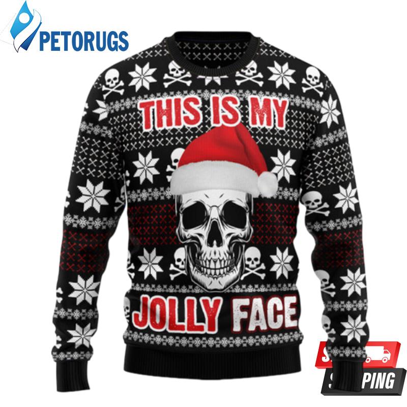 Skull Jolly Face Ugly Christmas Sweaters