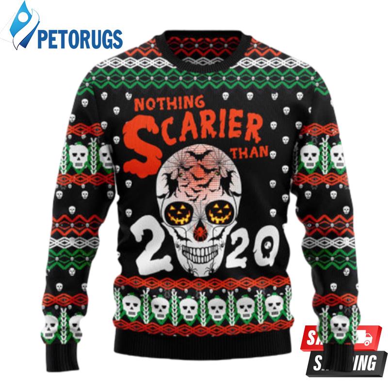 Skull Nothing Scarier Than Ugly Christmas Sweaters
