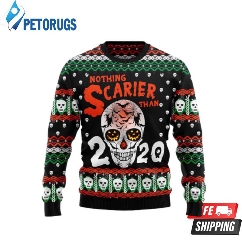 Skull Nothing Scarier Than Ugly Christmas Sweaters