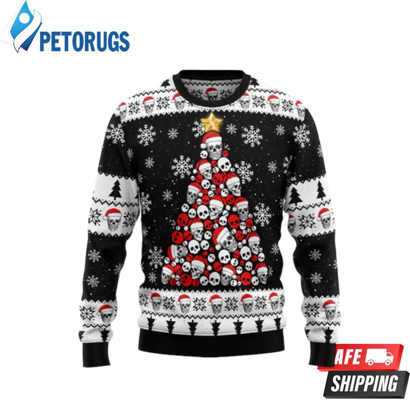 New York Jets Skull Candy Cane Pattern Ugly Christmas Sweater Xmas Gift