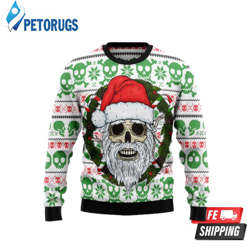 Skull Santa Clause Ugly Christmas Sweaters