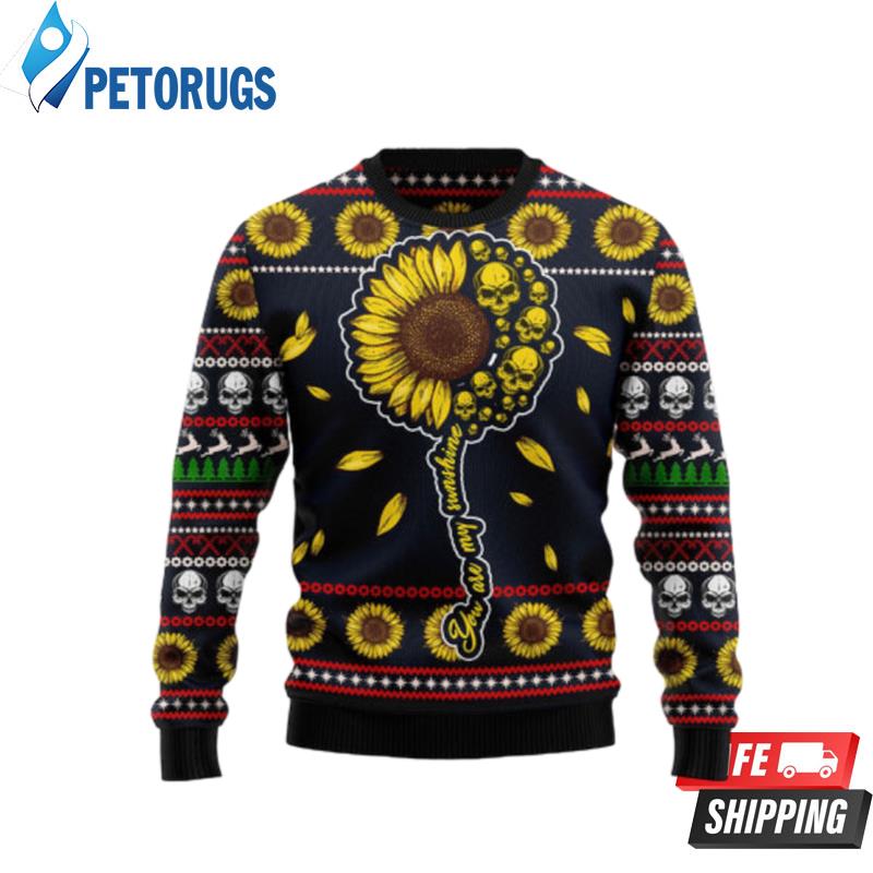 NFL Kansas City Chiefs Golden Skull Christmas Ugly Sweater