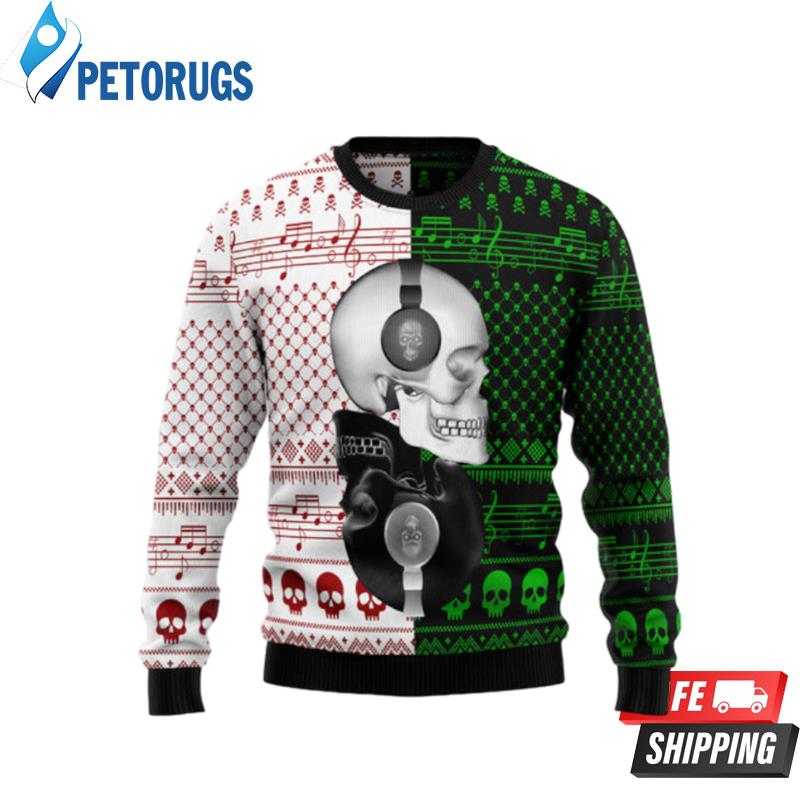 Skull Yinyang 1 Ugly Christmas Sweaters