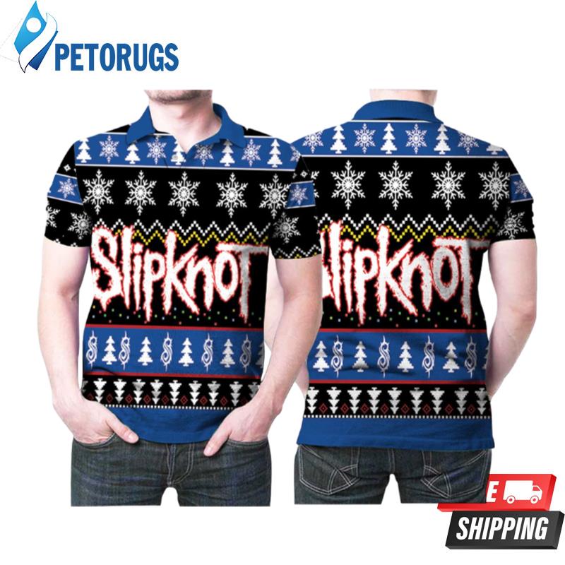 Slipknot Logo Ugly Christmas Pattern Polo Shirts