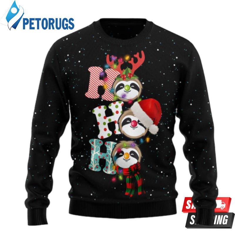 Sloth Ho Ho Ho Ugly Christmas Sweaters