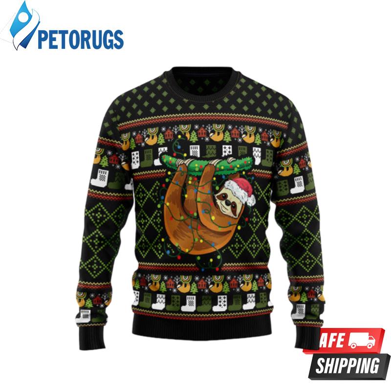 Sloth Light 1 Ugly Christmas Sweaters