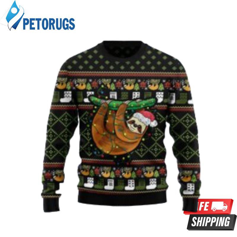 Sloth Light Ugly Christmas Sweaters