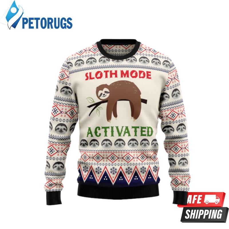 Sloth Mode Activated Ugly Christmas Sweaters