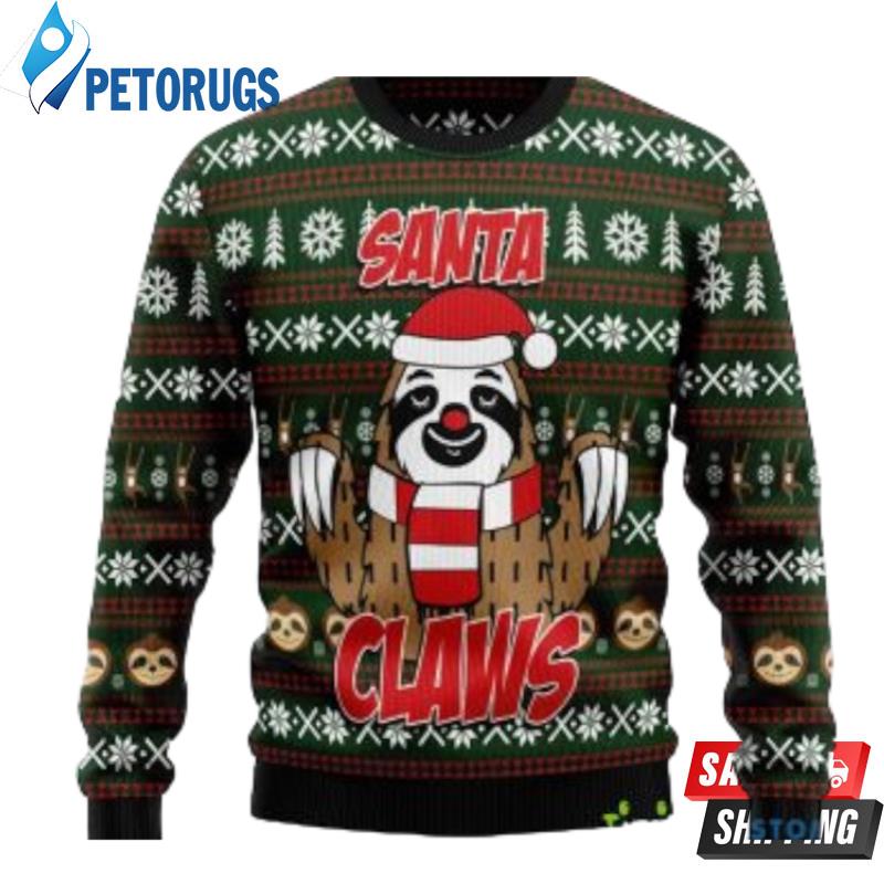 Sloth Santa Claus Ugly Christmas Sweaters