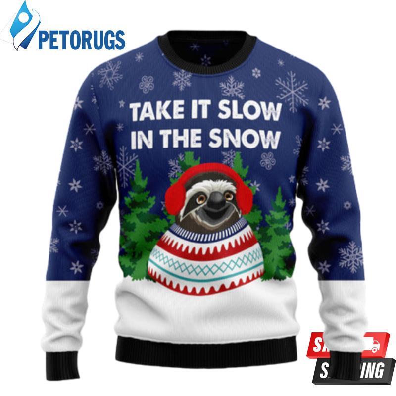 Sloth Take It Slow TY0311 Ugly Christmas Sweater Ugly Christmas Sweaters
