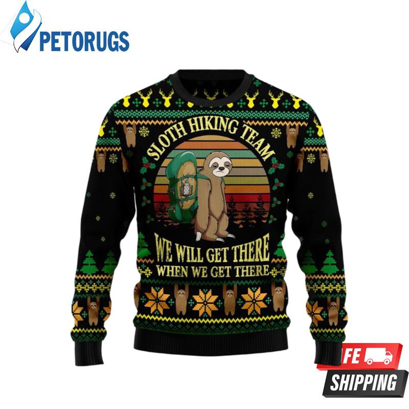 Sloth Take It Slow Ugly Christmas Sweaters