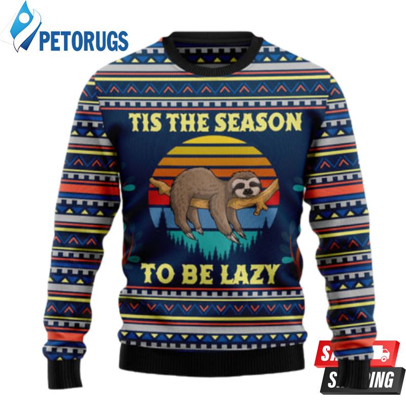 Sloth Tis The Season Ugly Christmas Sweaters
