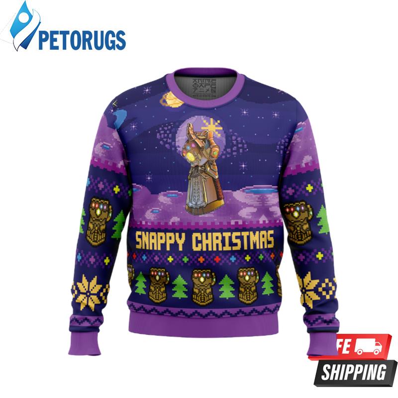 Snappy Christmas Infinity Gauntlet Marvel Ugly Christmas Sweaters