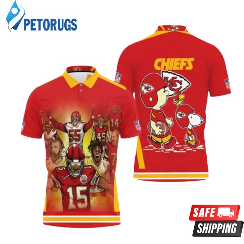 Snoopy Kansas City Chiefs Afc West Division Champions Division Super Bowl 2021 Polo Shirts