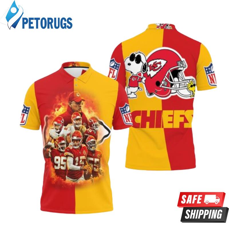 Snoopy Kansas City Chiefs Helmet Afc West Division Champions Super Bowl 2021 Polo Shirts