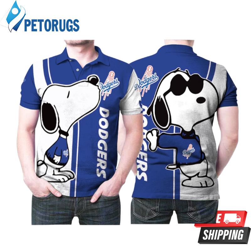 Snoopy Kiss Los Angeles Dodgerslogo Polo Shirts