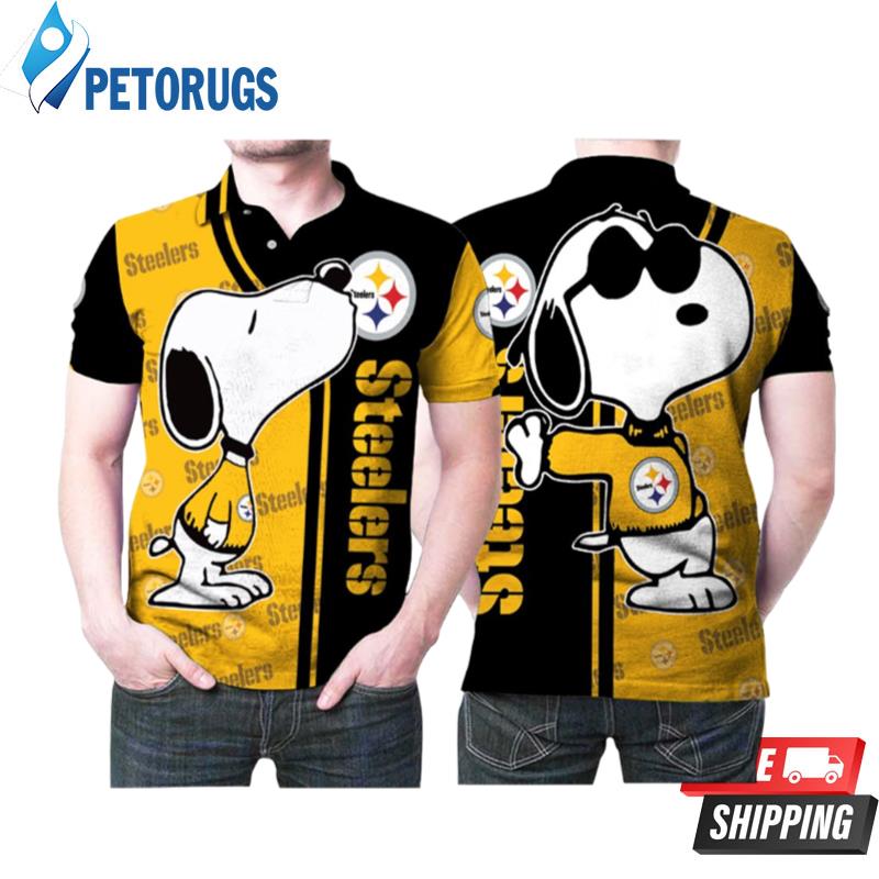 Snoopy Kiss Pittsburgh Steelers Logo Polo Shirts