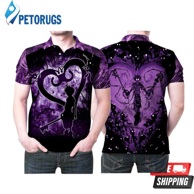 Sora Heartless Kingdom Hearts Shadow Purple Polo Shirts