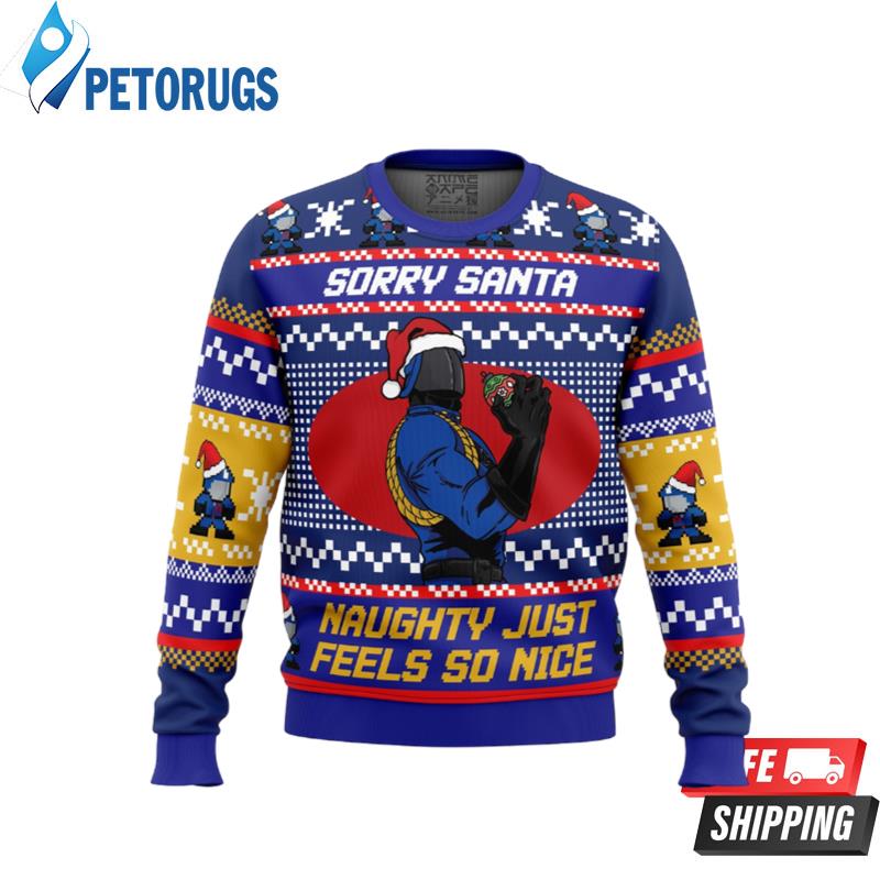 Sorry Santa Cobra Commander GI Joe Ugly Christmas Sweaters