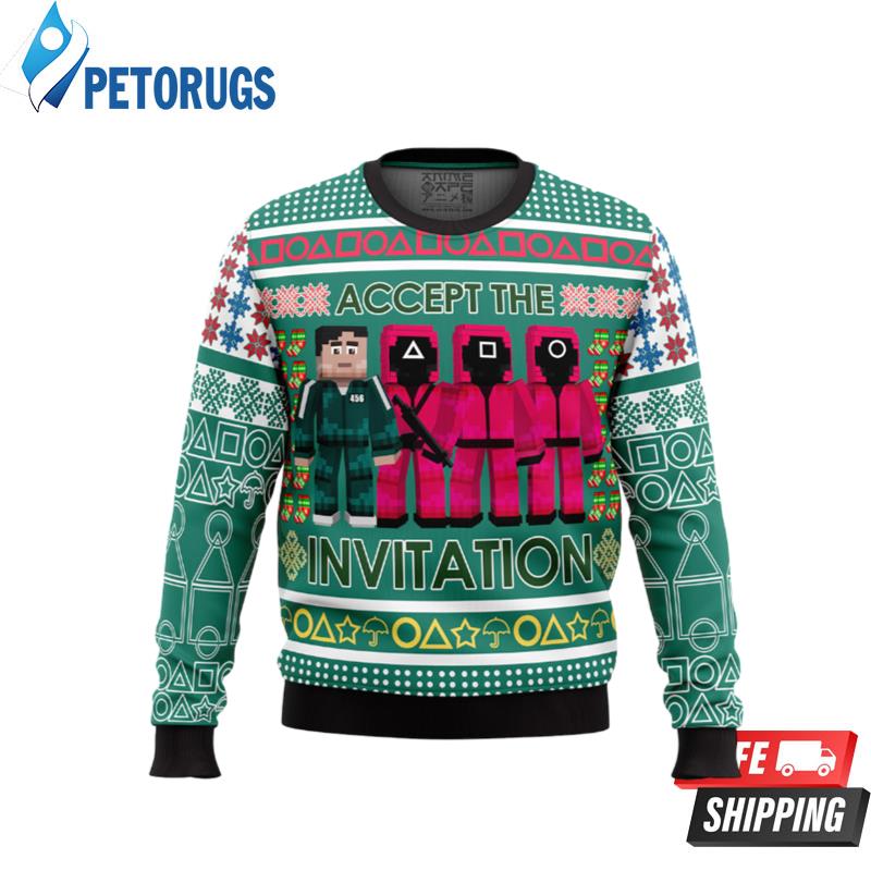 Squid Game Invitation Ugly Christmas Sweaters