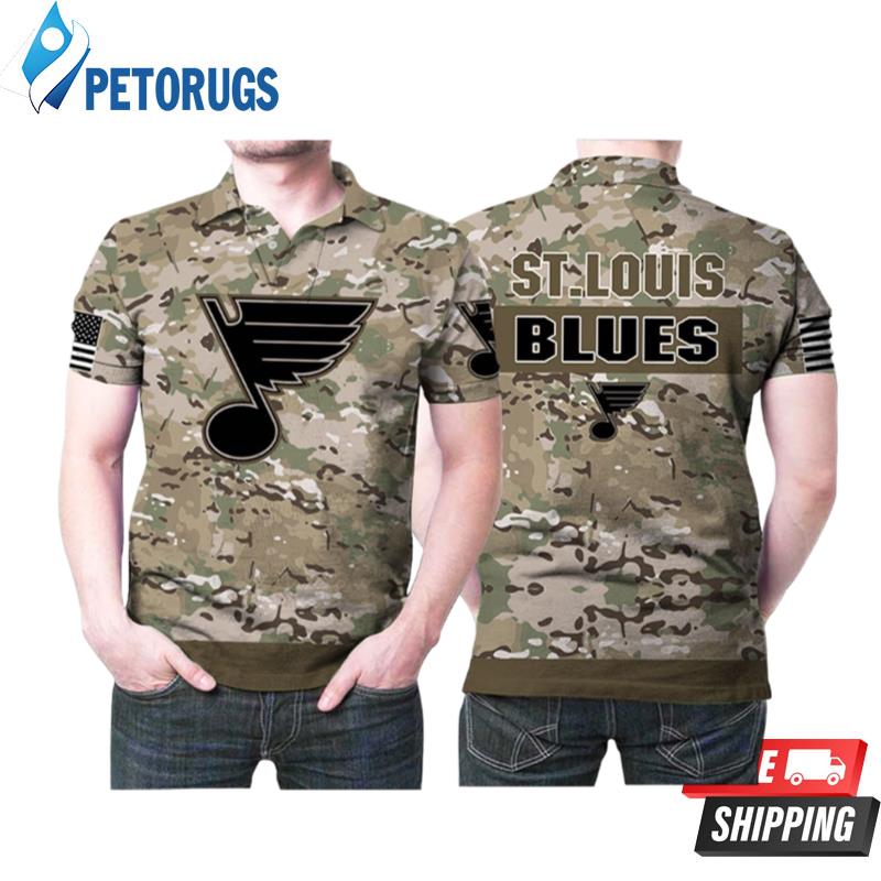 Customized St. Louis Blues Hoodie Sweatshirt Military Camo Design For  Veterans Day