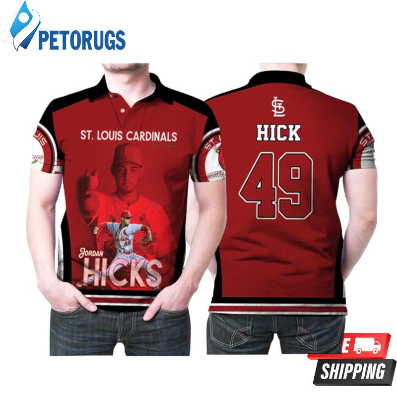 St Louis Cardinals Jordan Hicks 49 Great Player Mlb Baseball Hicks Lovers Polo Shirts