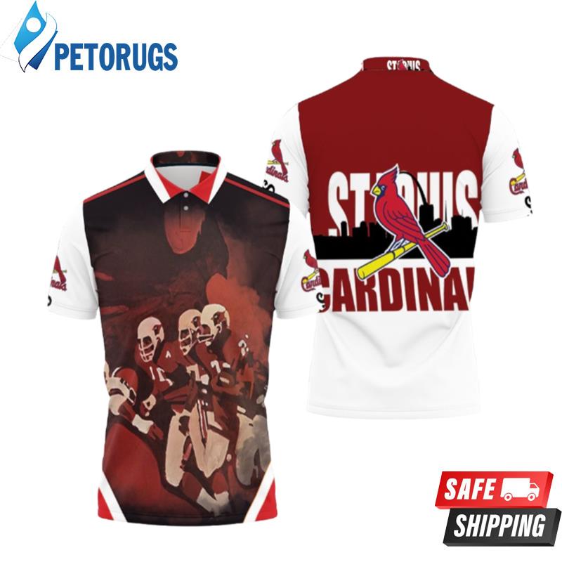 St Louis Cardinals Legend Manual Oil Paint Style Polo Shirts