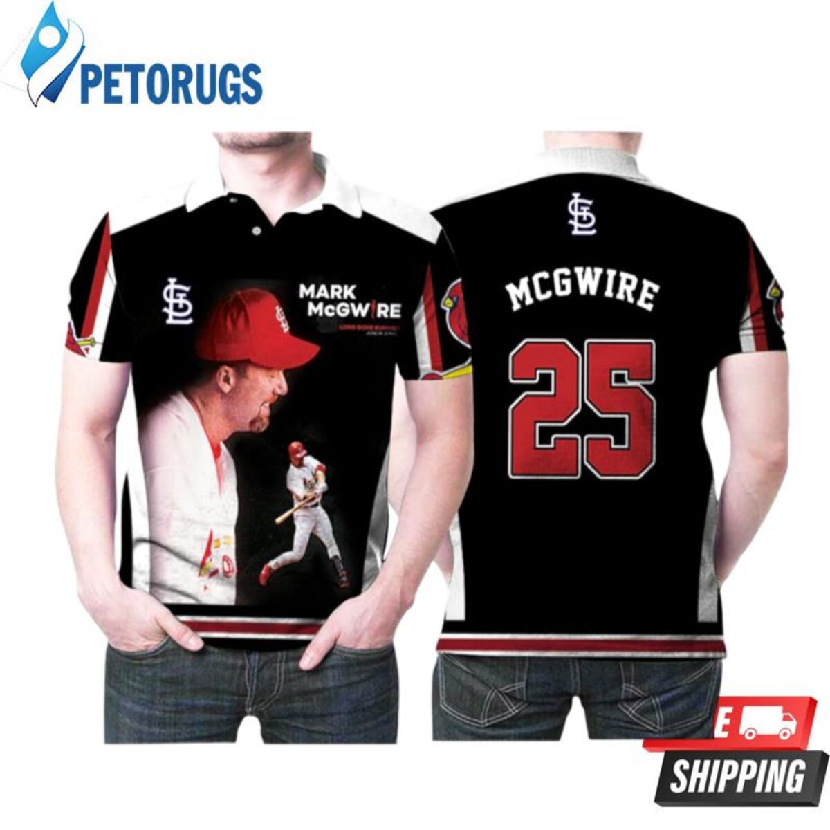 Majestic MLB St. Louis Cardinals Jersey 25 Mark McGwire in Red