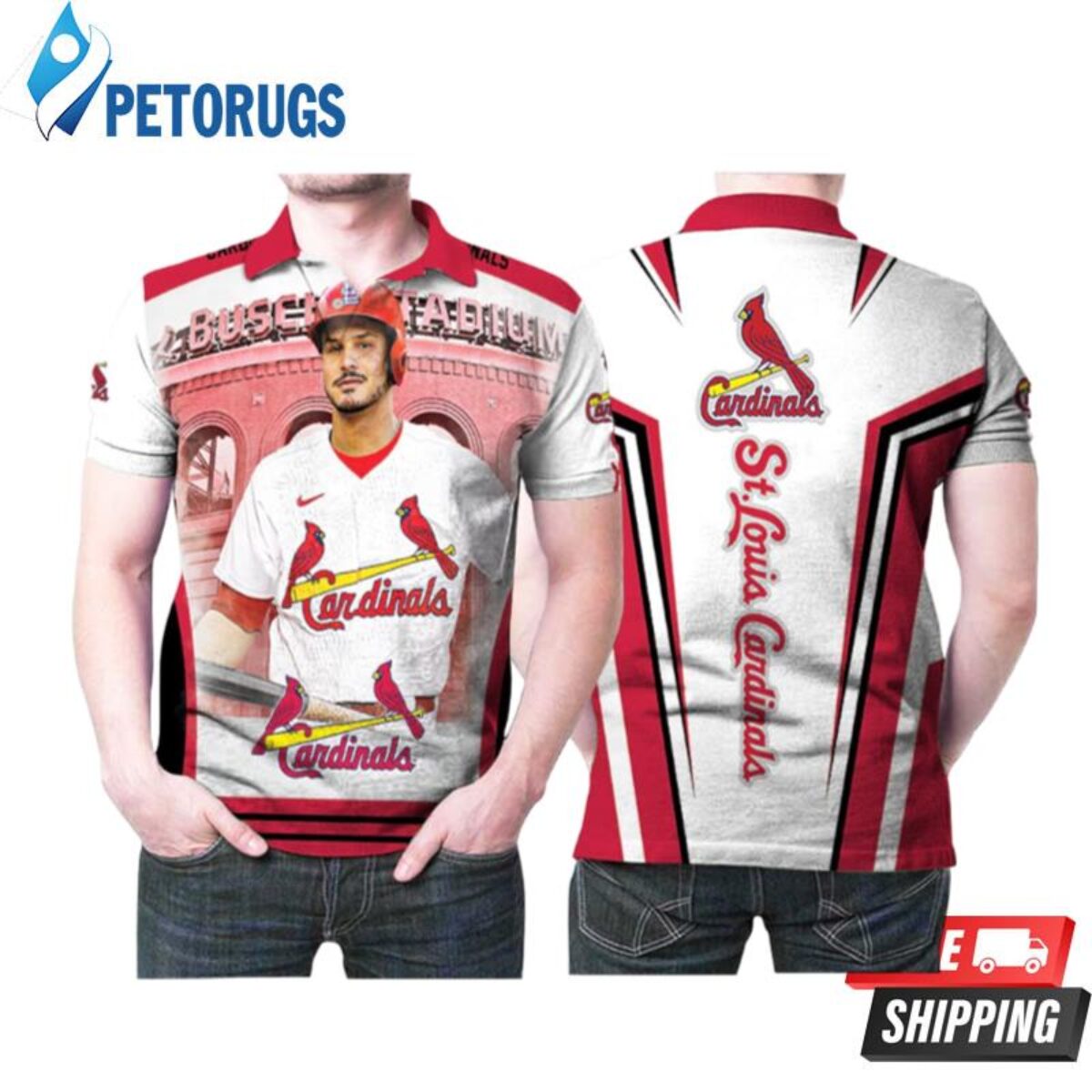 St Louis Cardinals Nolan Arenado 28 Great Player Mlb Baseball Team Logo  Polo Shirts - Peto Rugs